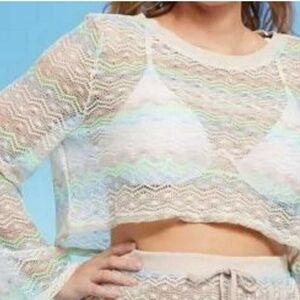 NWT WILD FABLE multicolored knit long flared sleeves